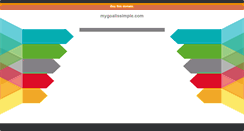 Desktop Screenshot of mygoalissimple.com